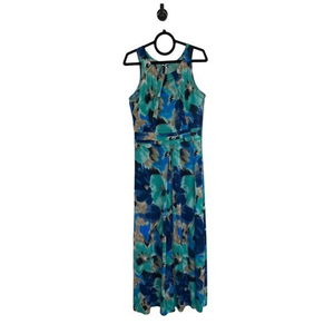 Pistachio Navy Aqua Black Maxi Sleeveless  Dress‎ Size Medium